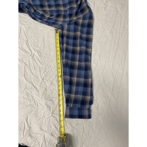 Eddie Bauer Mens TXL Classic Fit Blue Plaid Button Down Shirt - Picture 10 of 11